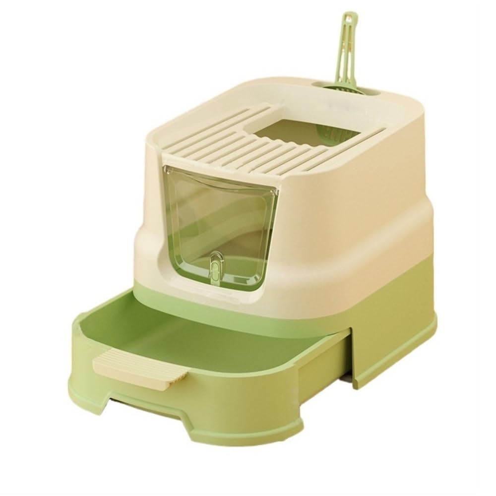 Enclosed Top-Entry Cat Litter Box with Scoop D42392