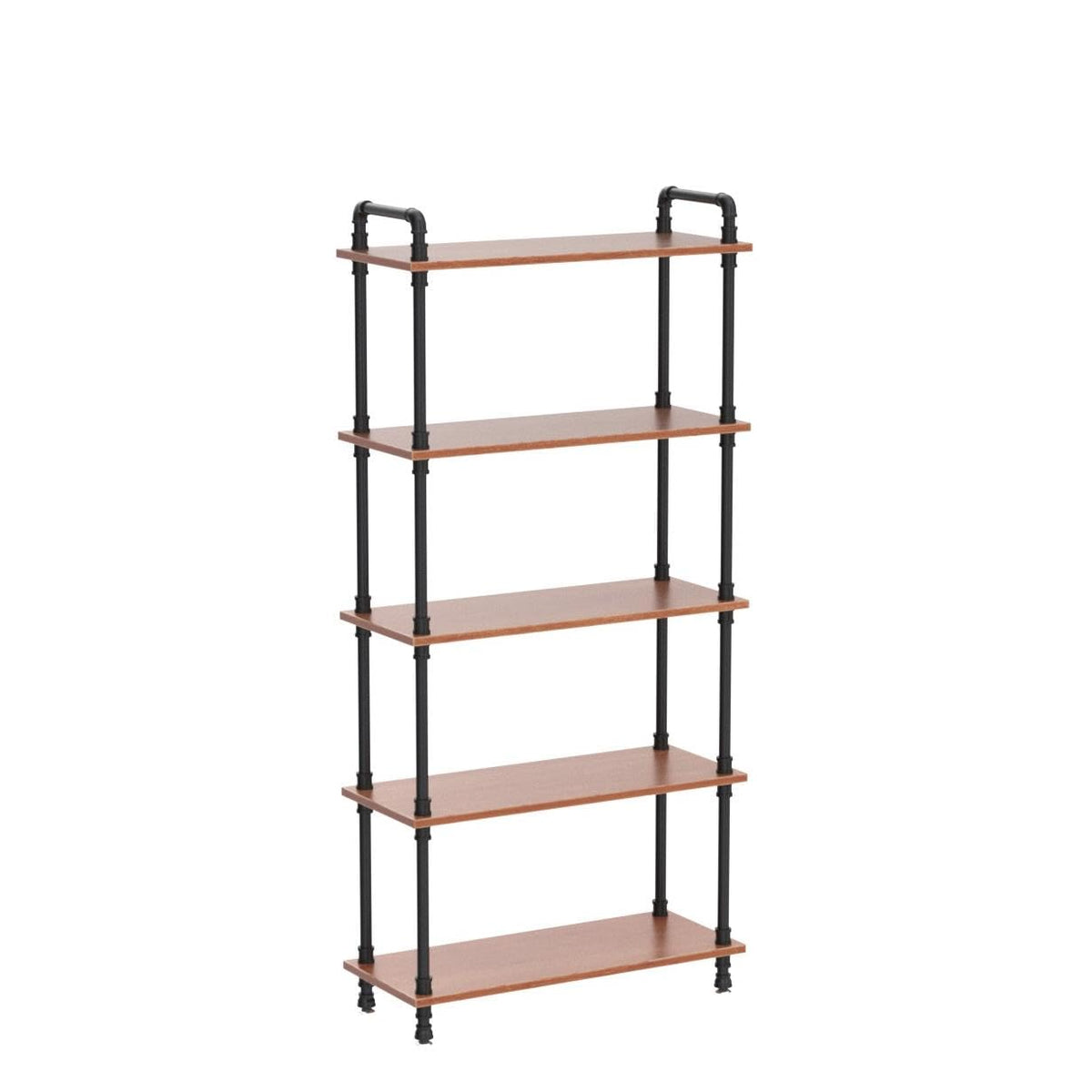 5 Tier Rustic Brown Bookshelf D651