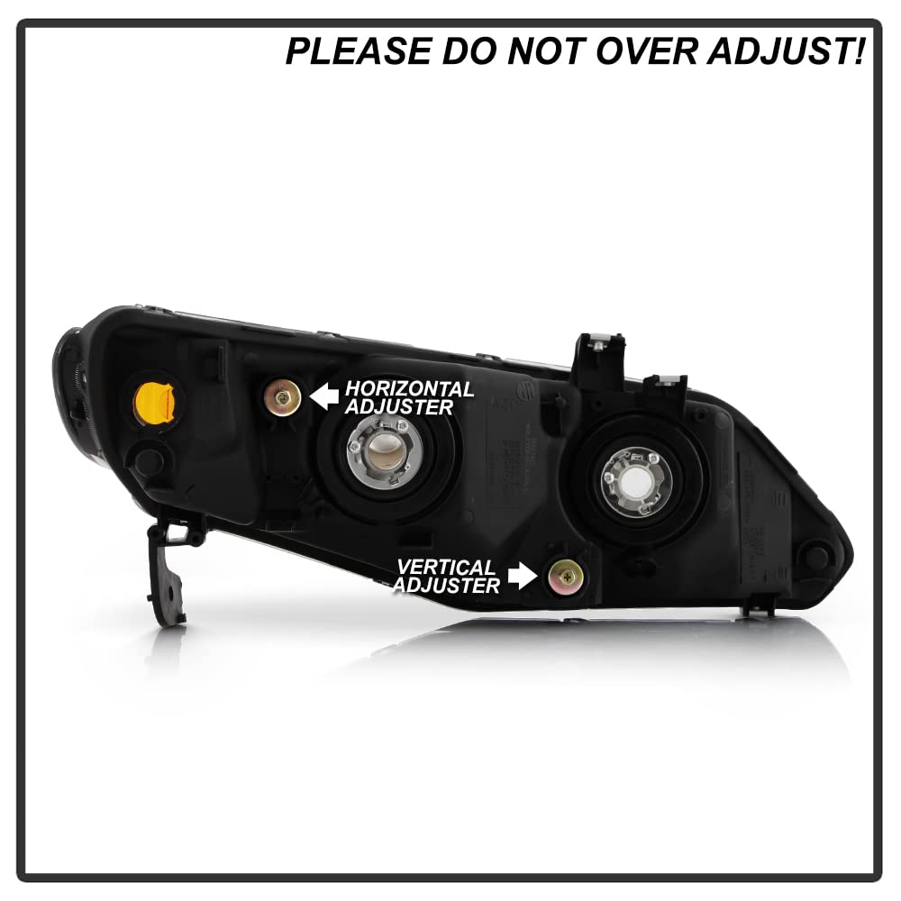 Black Factory Style Headlights Headlamps Left+Right H7194