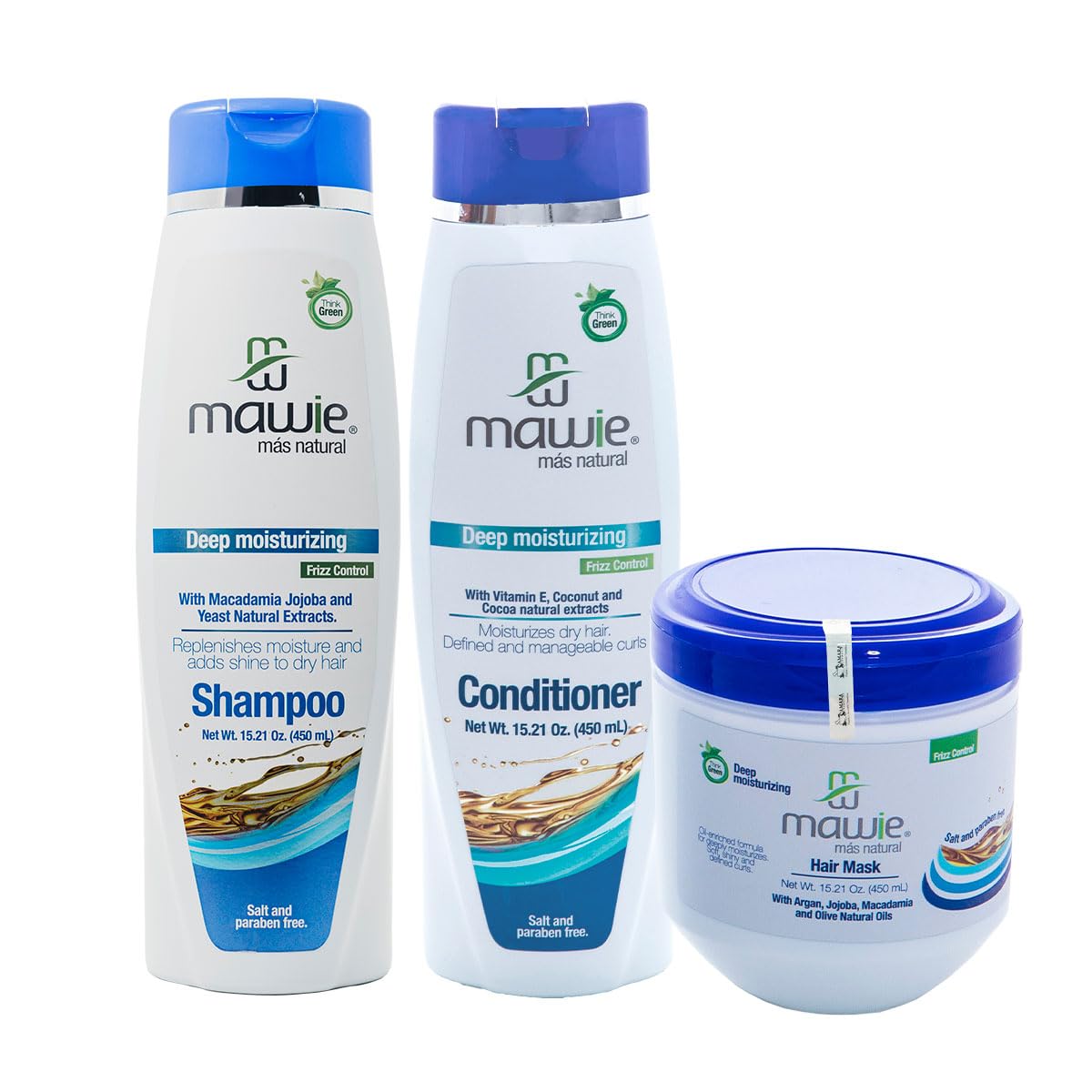Moisturizing Shampoo, Conditioner & Hair Mask Set E122