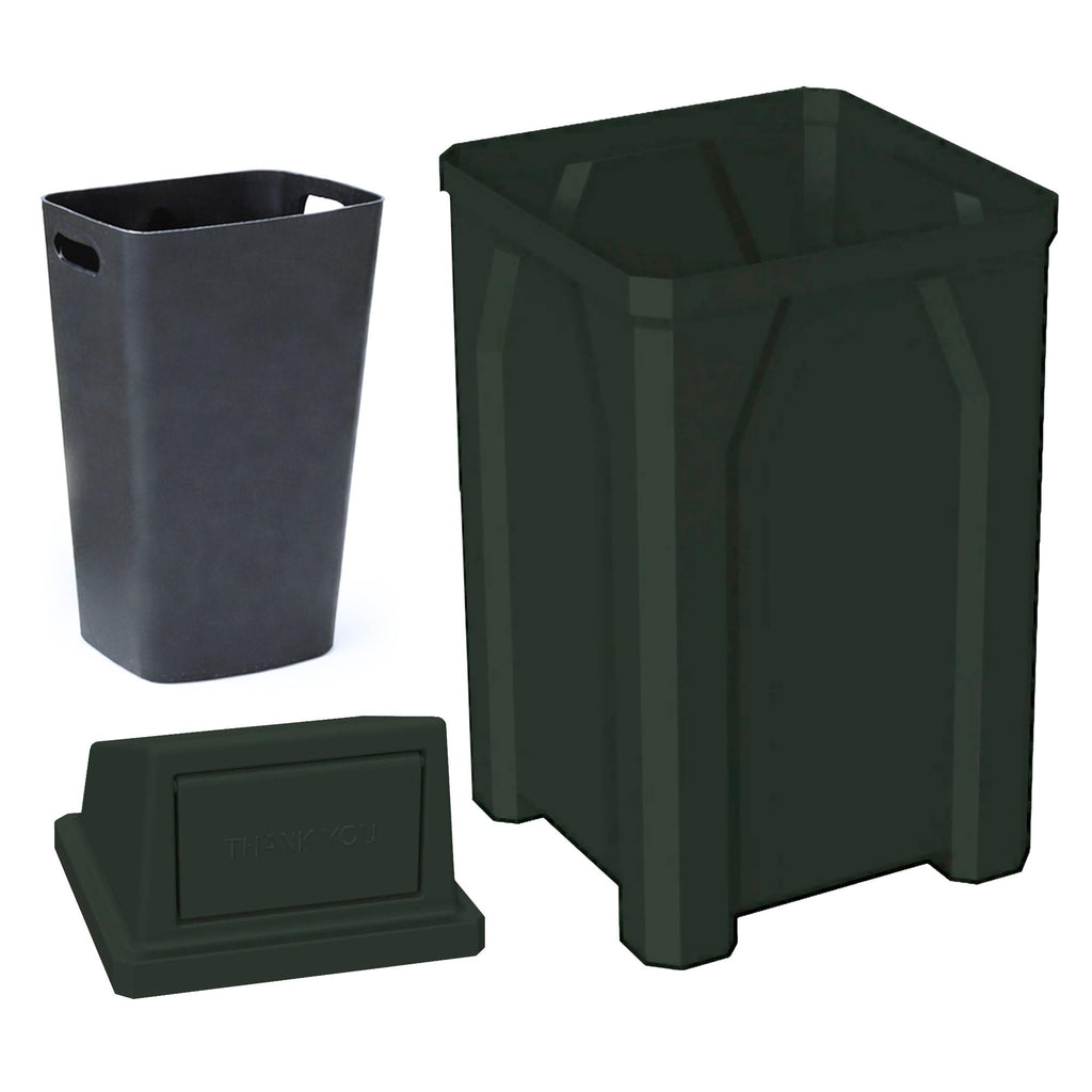 32 Gallon Outdoor Trash Can with Lid A6746