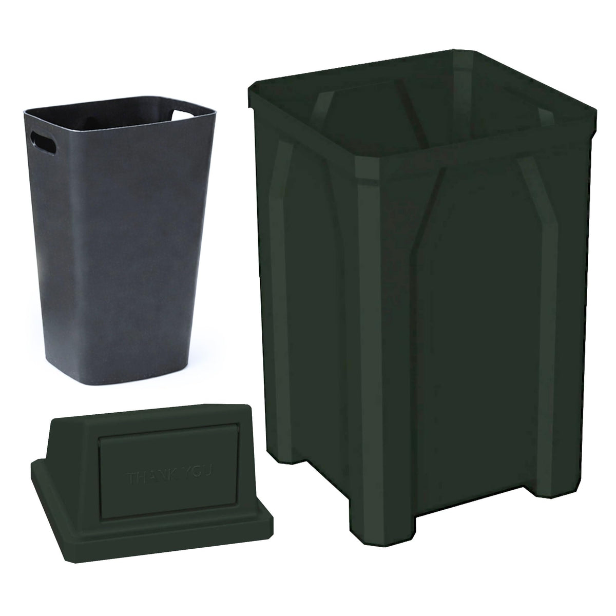 32 Gallon Outdoor Trash Can with Lid A6746