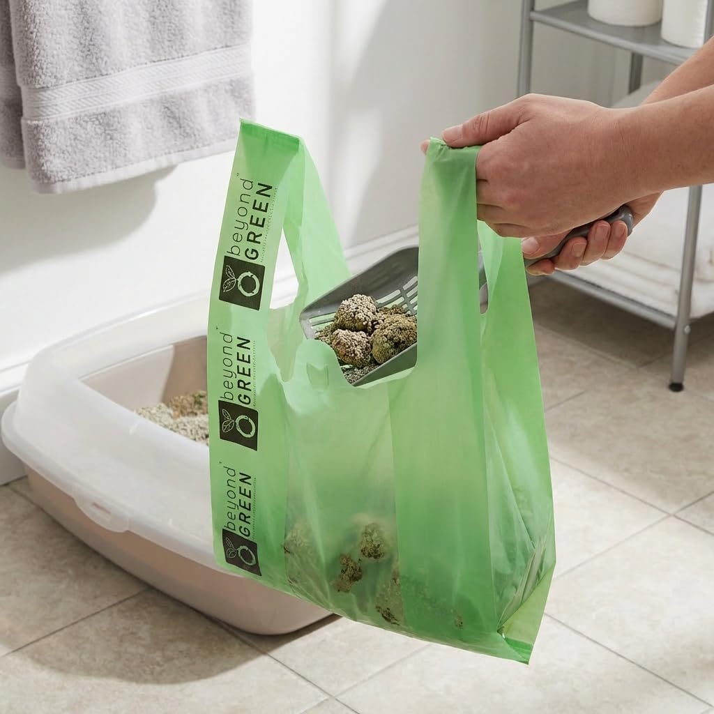 Cat Litter Bags with Handles, 300 Bags W41015