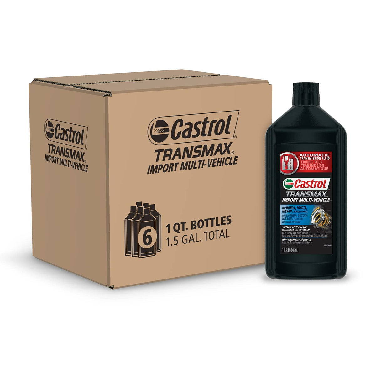 Automatic Transmission Fluid, 1 Quart, Pack of 6 W919953
