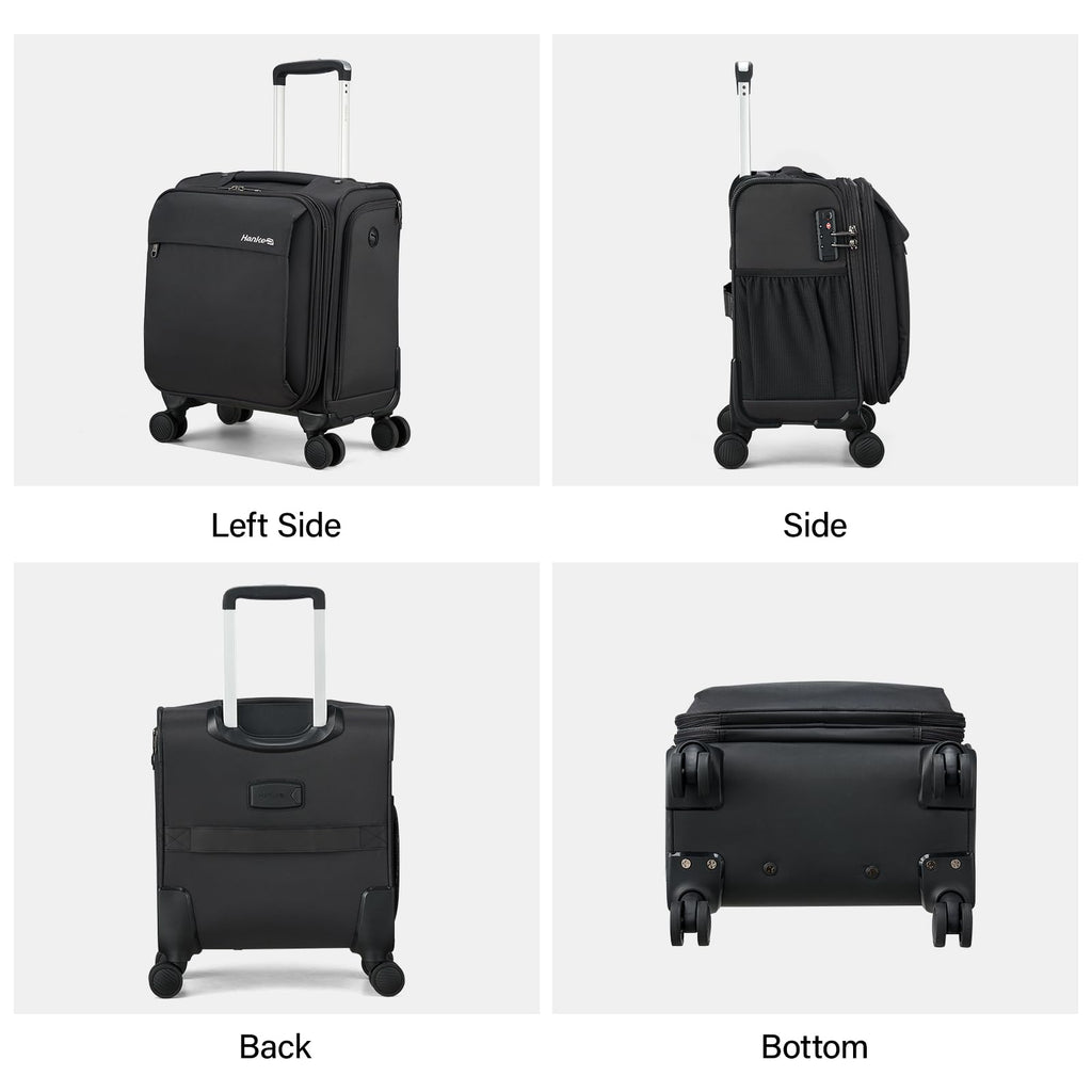 16 Inch Underseat Carry On Luggage with Wheels Dark Gray R749941