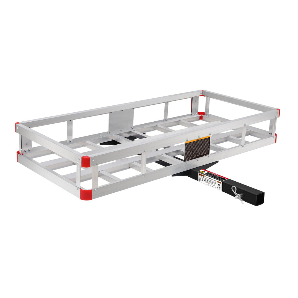 Aluminum Cargo Carrier with High Side Rails, 500-lb Load Capacity, Grey, 49" x 22.5" R203427