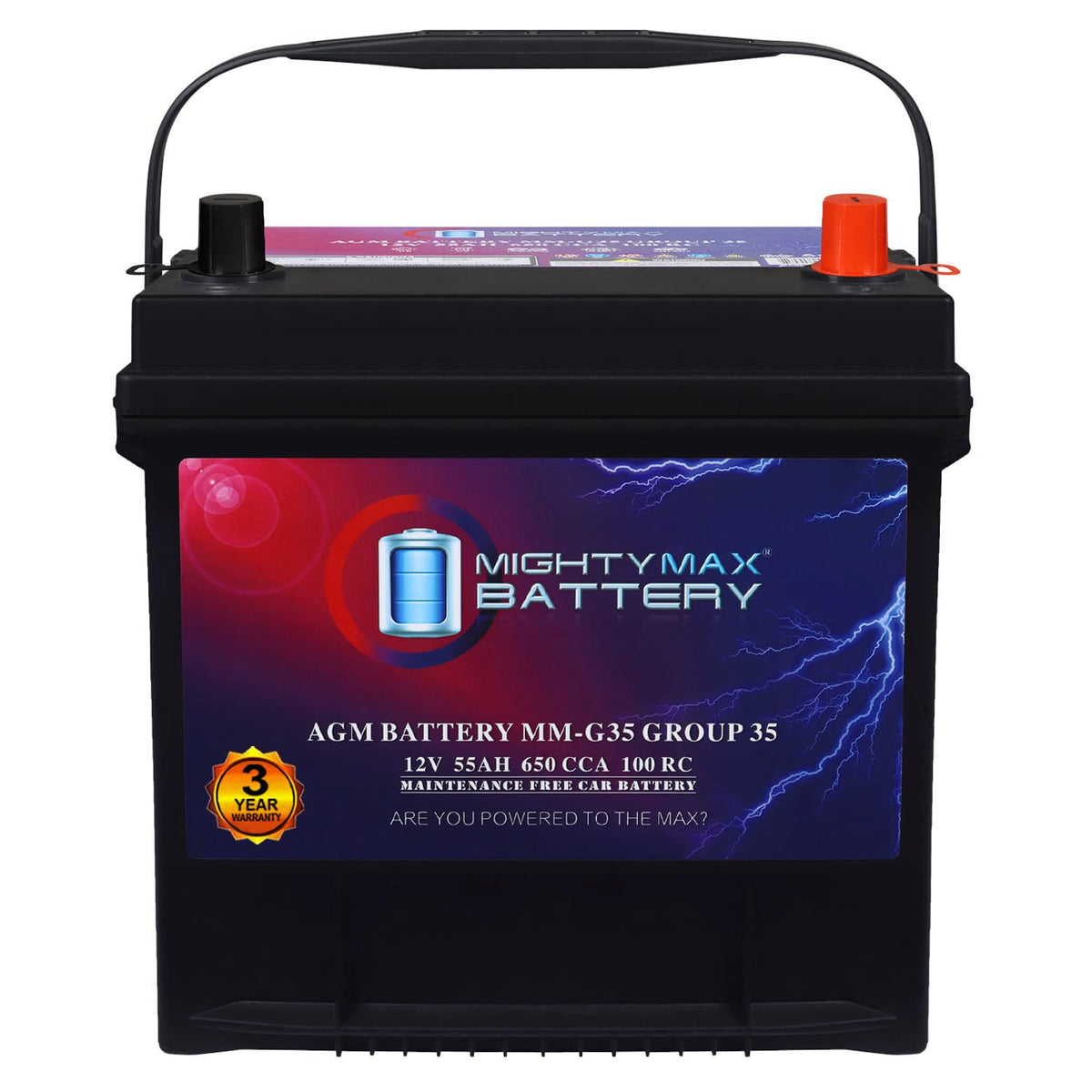12V 55Ah AGM Replacement Battery B34996