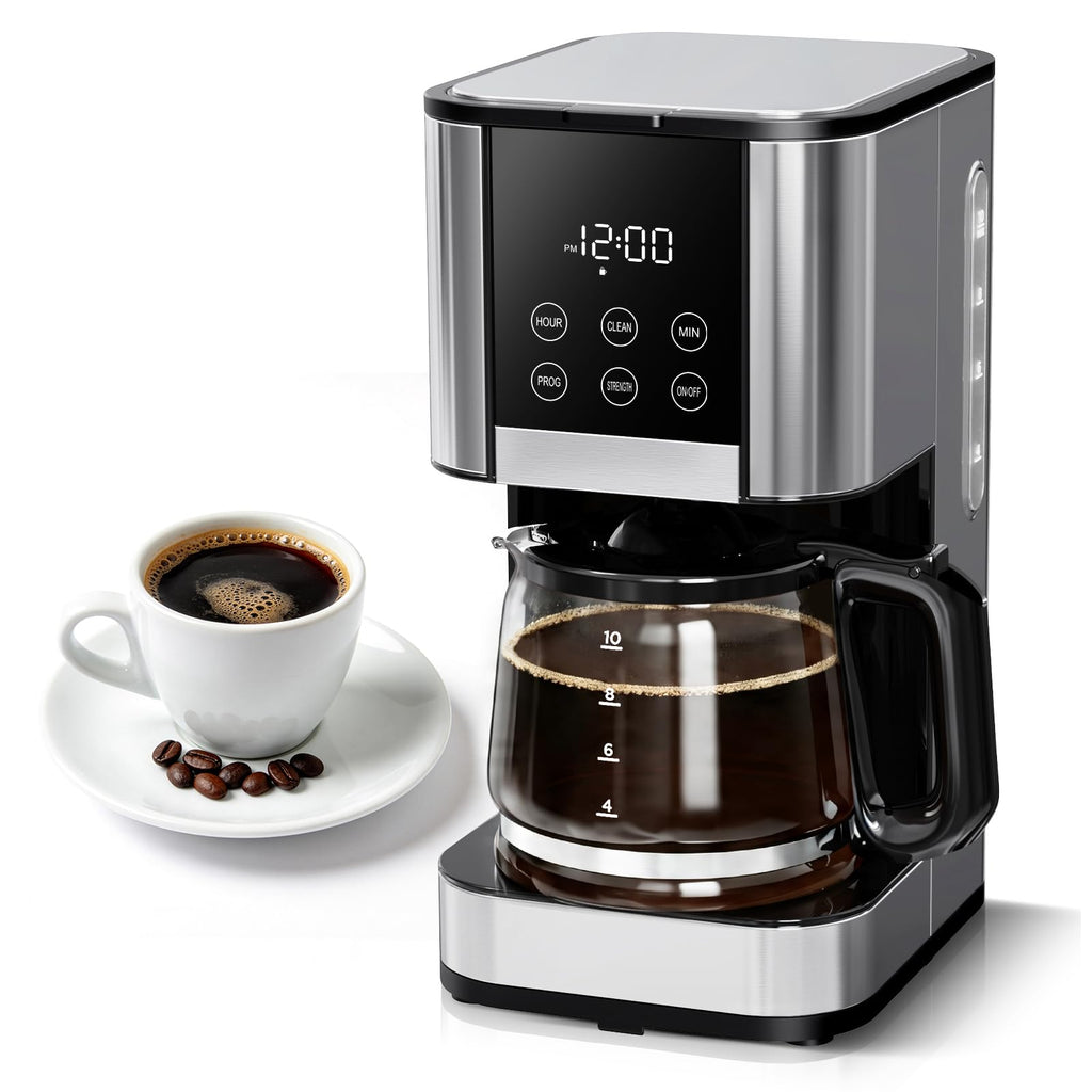 10 Cup Programmable Drip Coffee Maker with Glass Carafe A293