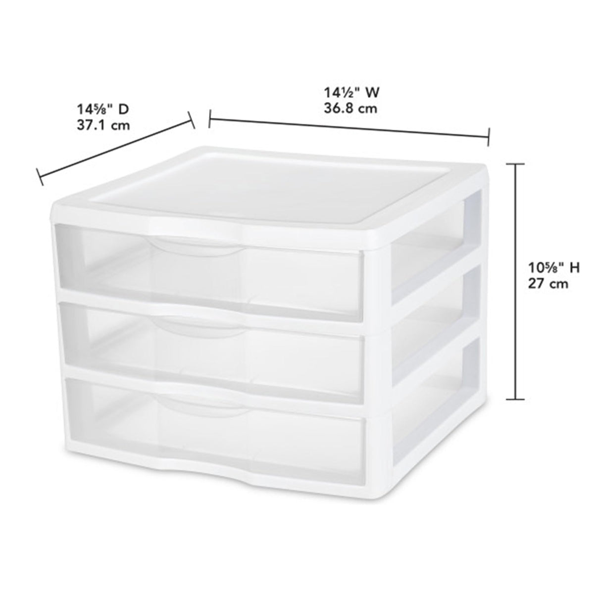 Wide 3-Drawer Storage Unit 3-Pack B5202
