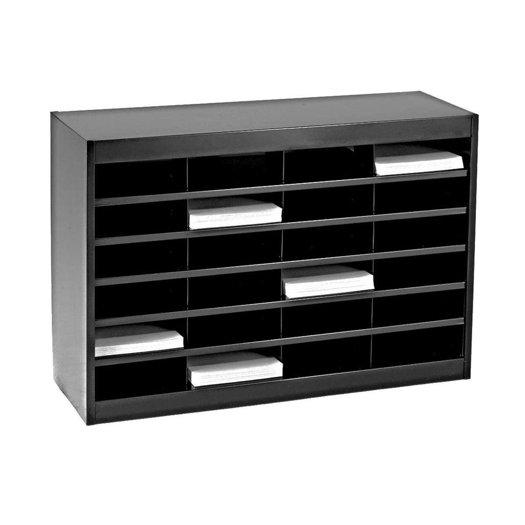 Black 24 Compartment Steel Mail Sorter S904704