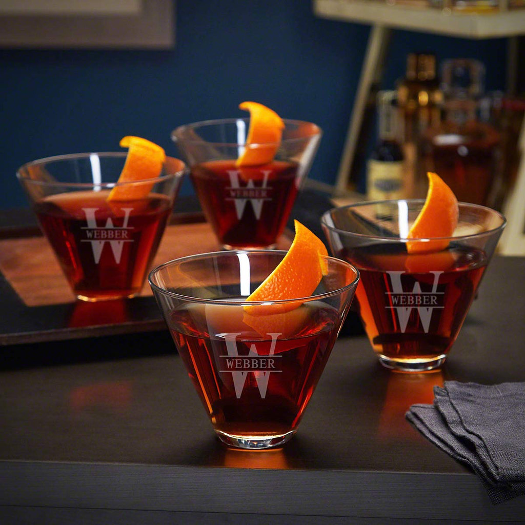 Stemless Martini Glasses Set of 4 Z7529