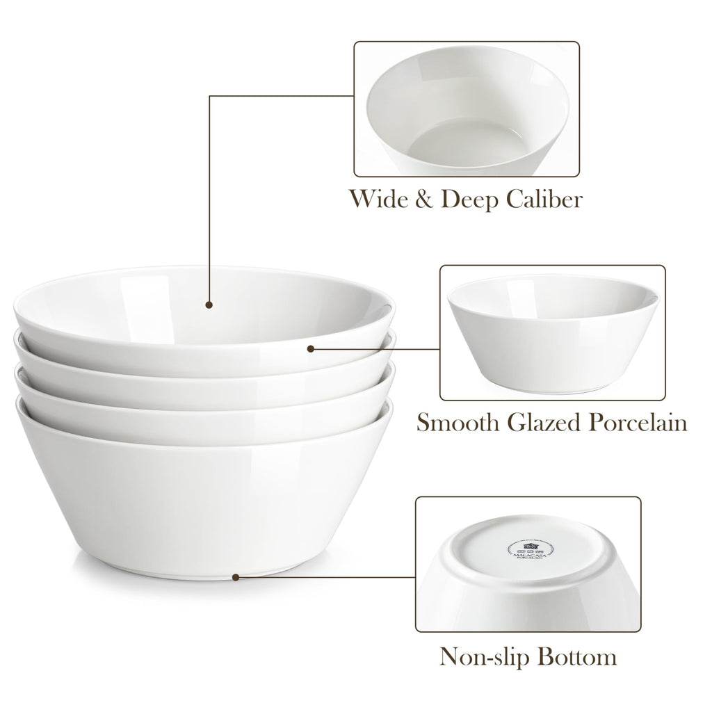 35 OZ Soup Bowls Set of 4 and 24 OZ Cereal Bowls Set of 6 I201505