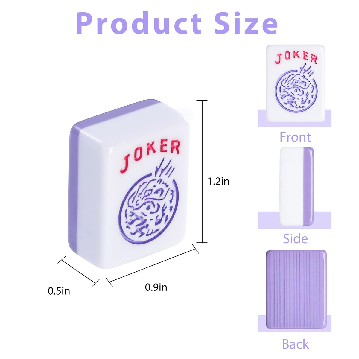 Purple 166 Tile Mahjong Set with Racks and Bag R11364