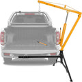 Hydraulic Hitch Mounted Pickup Truck Crane, 1000 Lbs Capacity, 360° Swivel, Yellow D164362