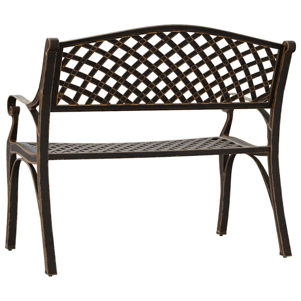 Cast Aluminum Patio Bench with Backrest I8750