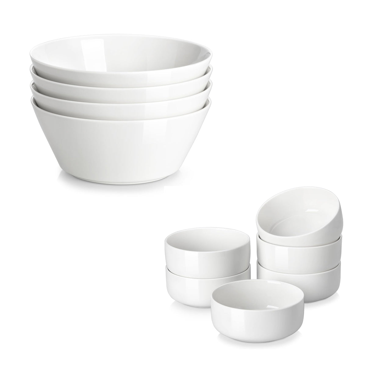 35 OZ Soup Bowls Set of 4 and 24 OZ Cereal Bowls Set of 6 I201505