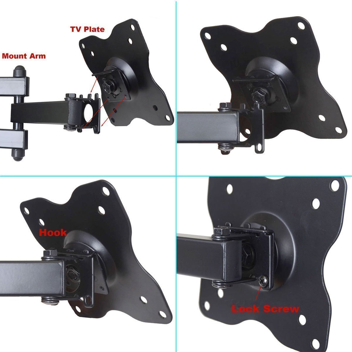 Full Motion Swivel Tilt TV Wall Mount Bracket N569