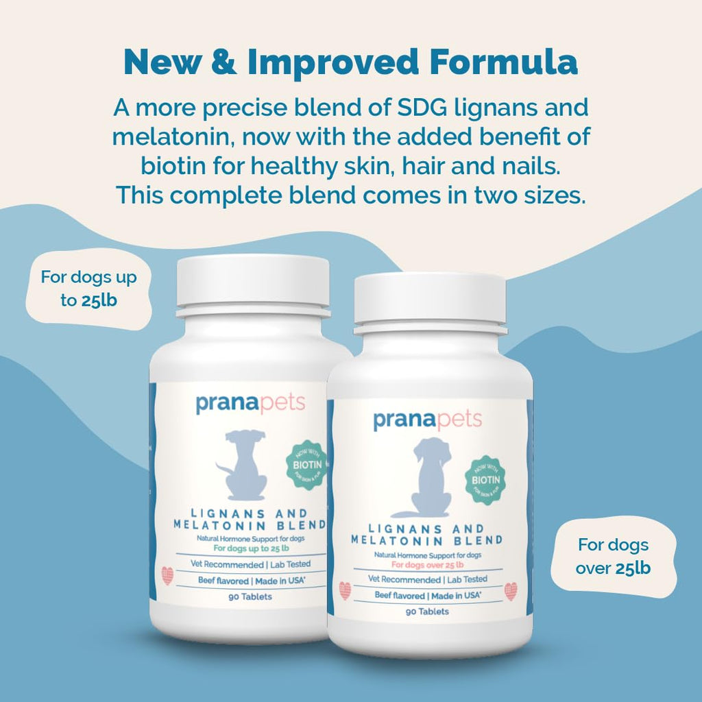 Lignans & Melatonin with Biotin Blend for Dogs Over 25 lb U968