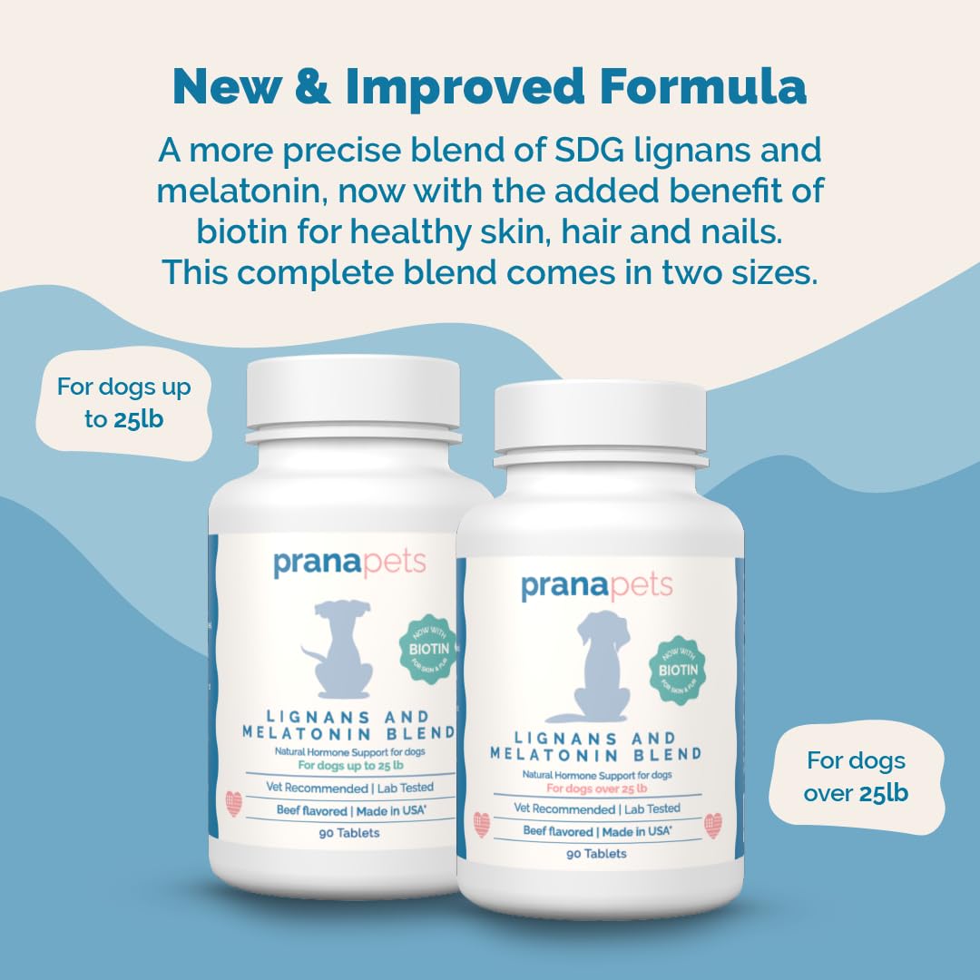 Lignans & Melatonin with Biotin Blend for Dogs Over 25 lb U968
