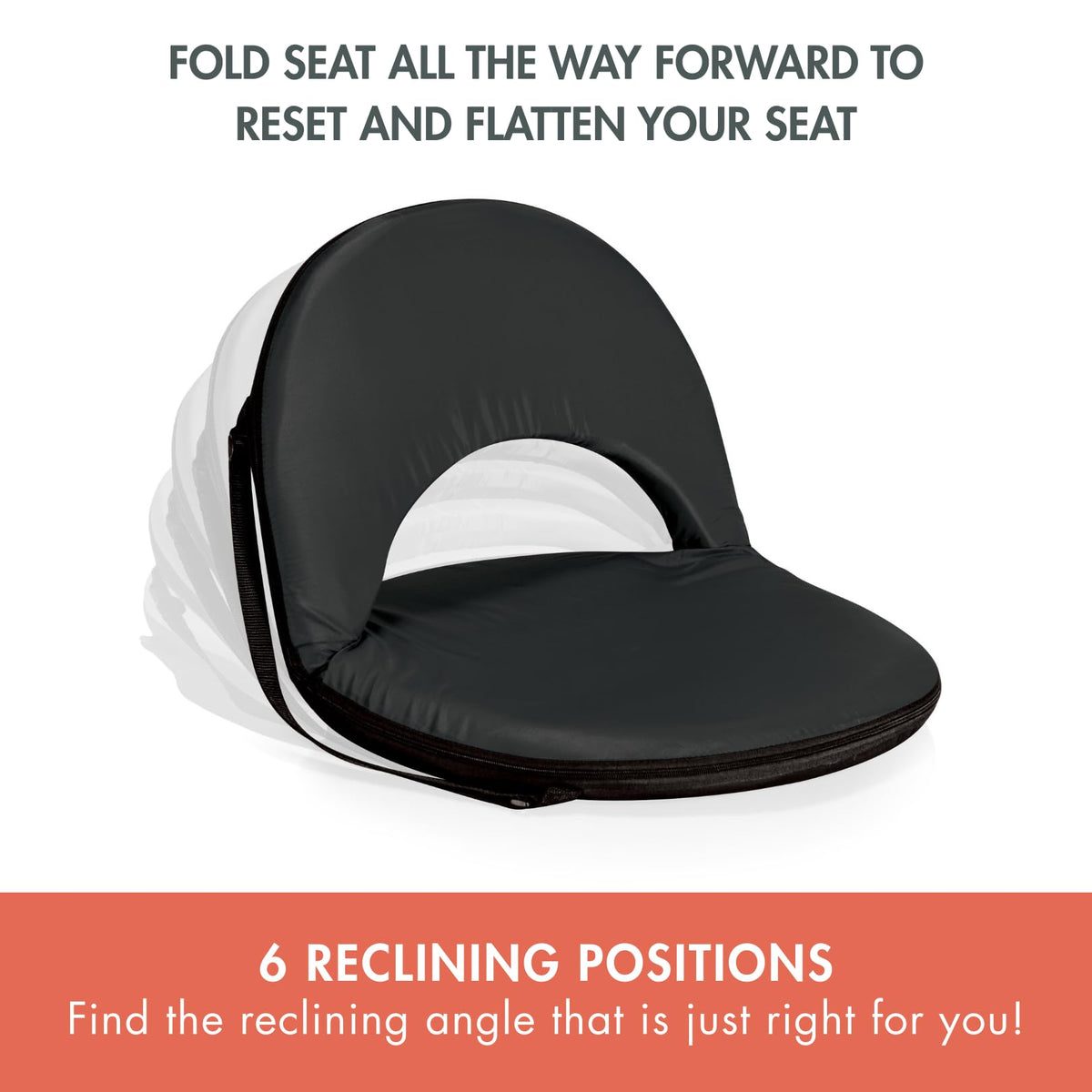 Portable Reclining Stadium Seat with Back Support G8651