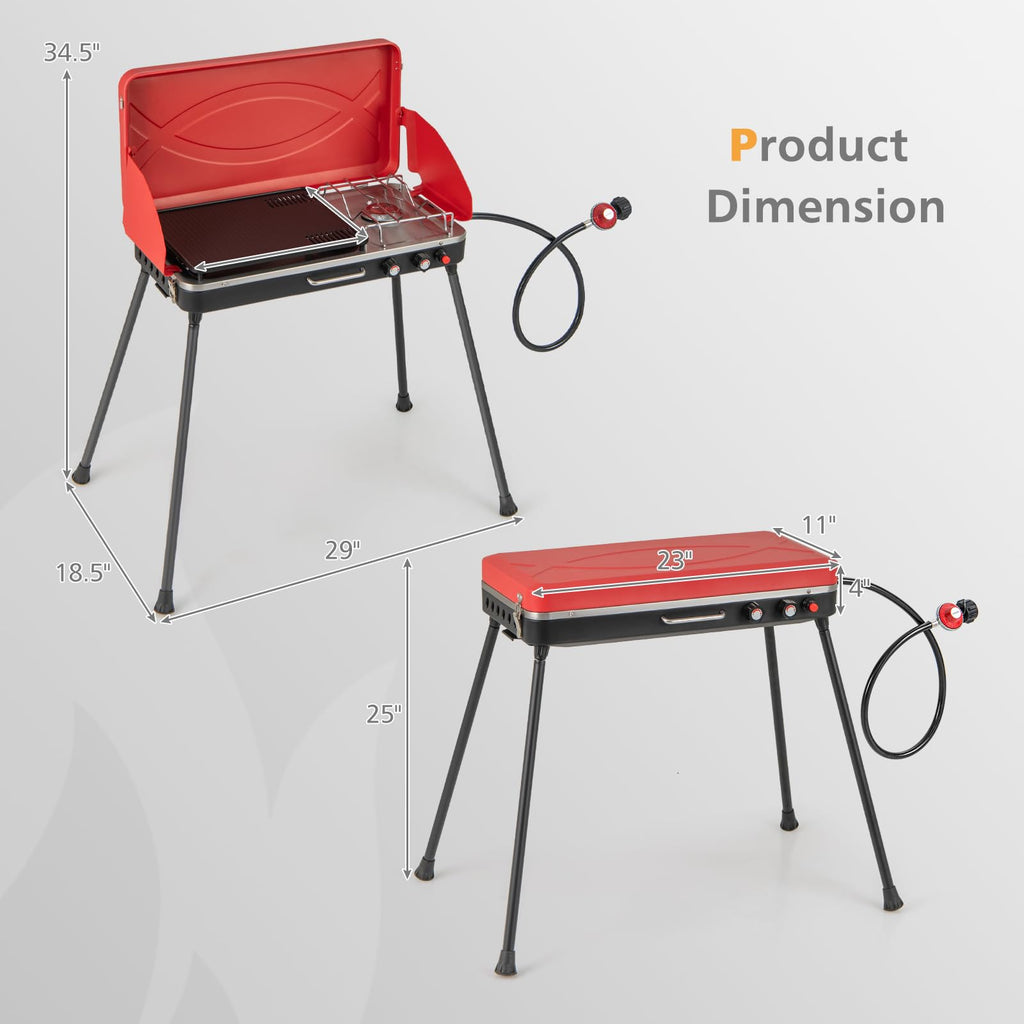 Portable Propane Gas Grill & Stove M495