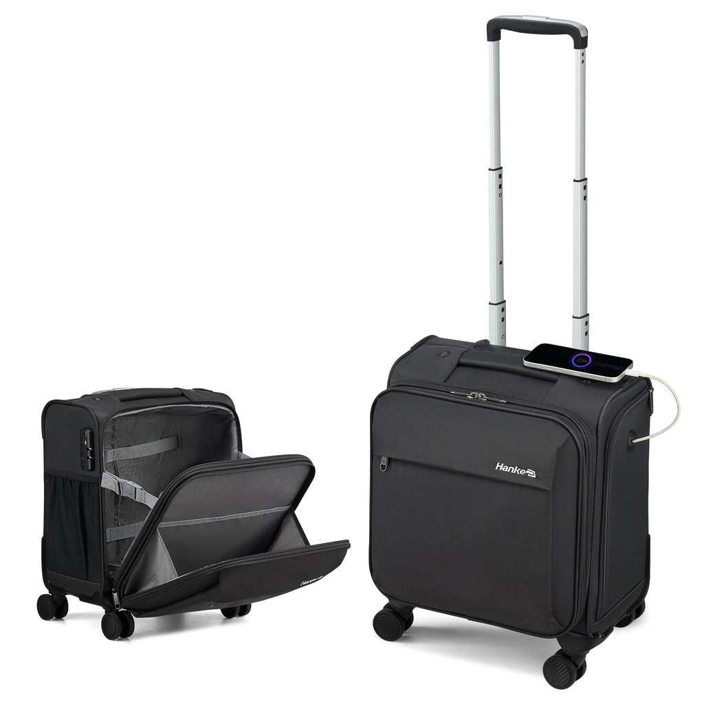 16 Inch Underseat Carry On Luggage with Wheels Dark Gray R749941