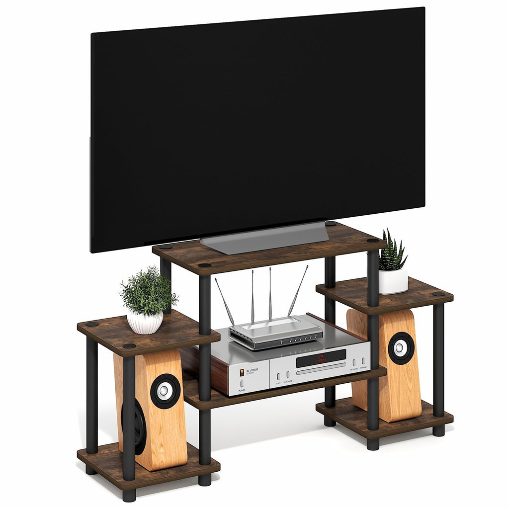 6-Shelf Toolless TV Stand with Raised Top for TV up to 50 Inch C307