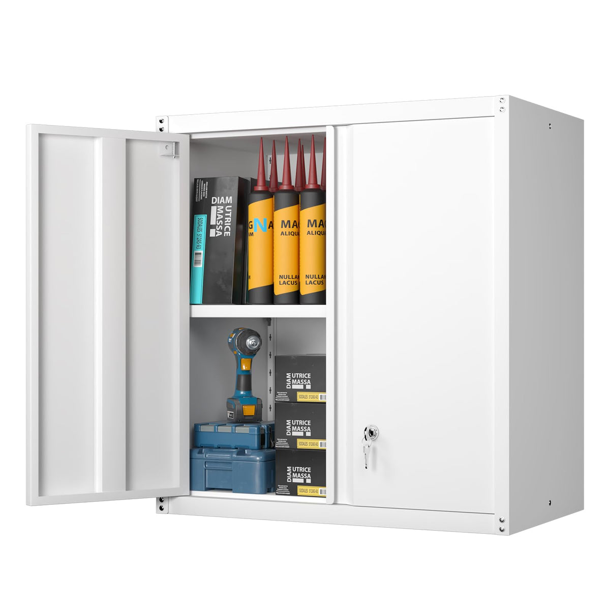 Metal Wall Mounted Storage Cabinet with Lock U187509