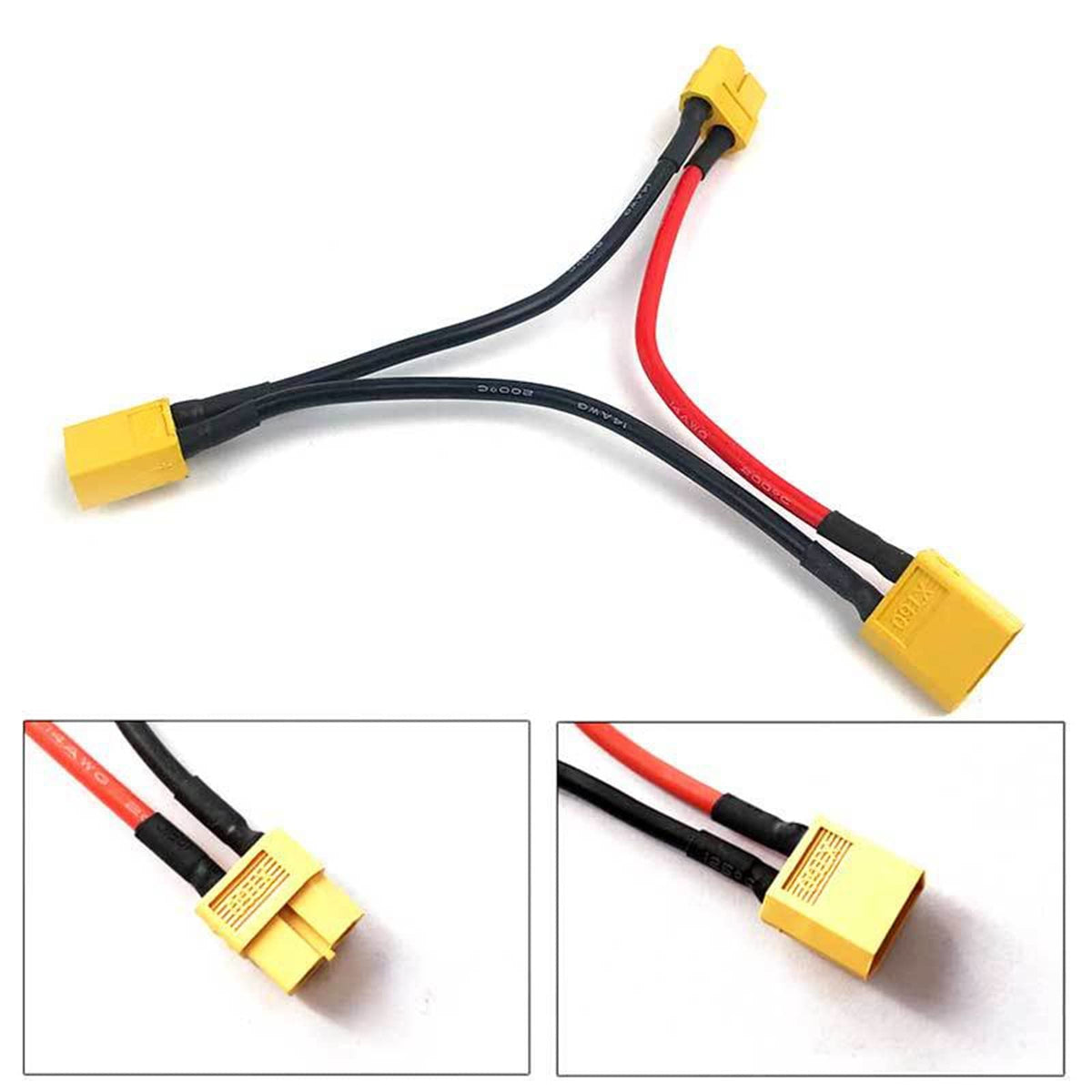 Battery Extension Cable Connector with 14awg Silicone Cord G44429