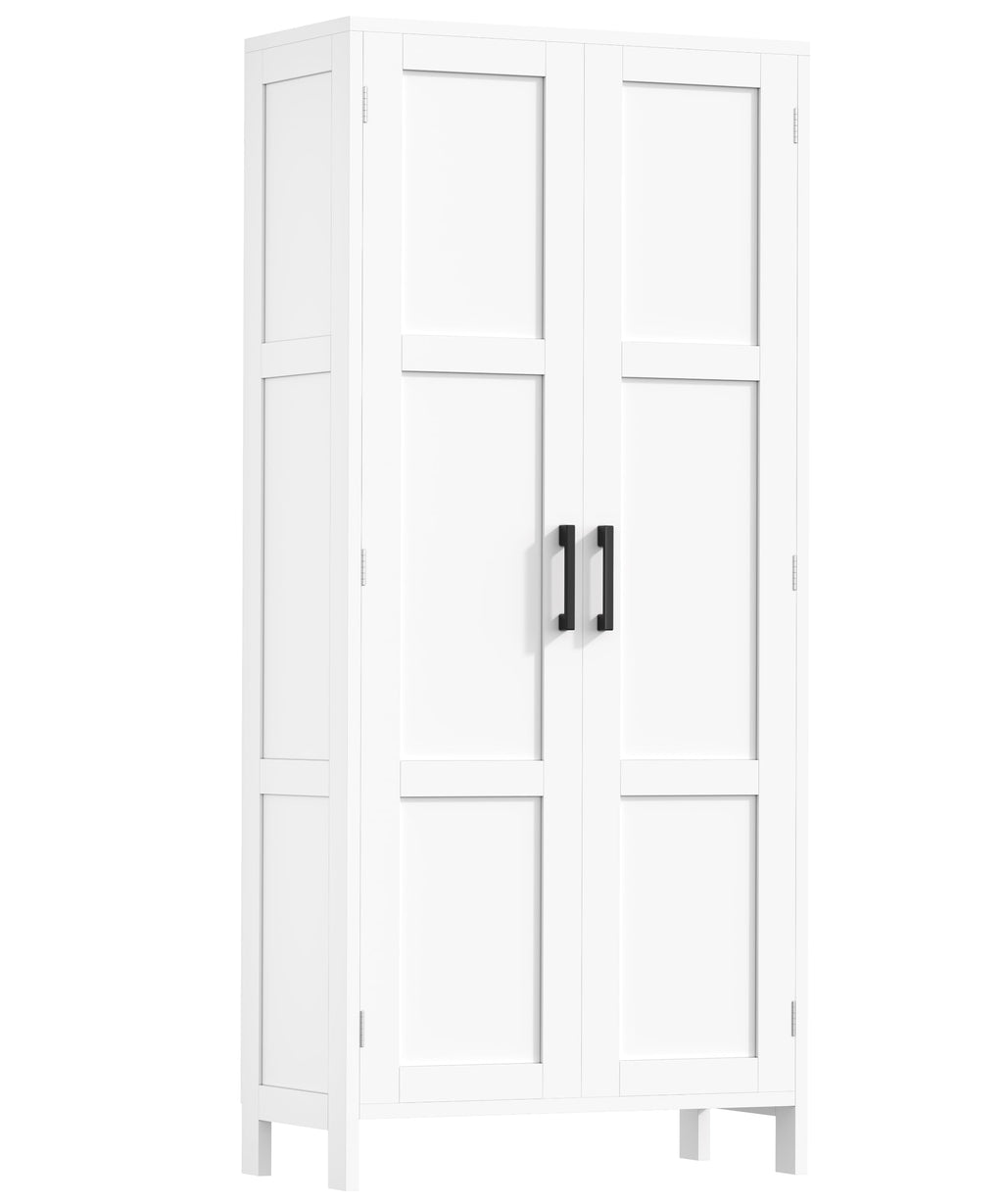 51.2"H Tall White 2 Doors Bathroom Cabinet M95138