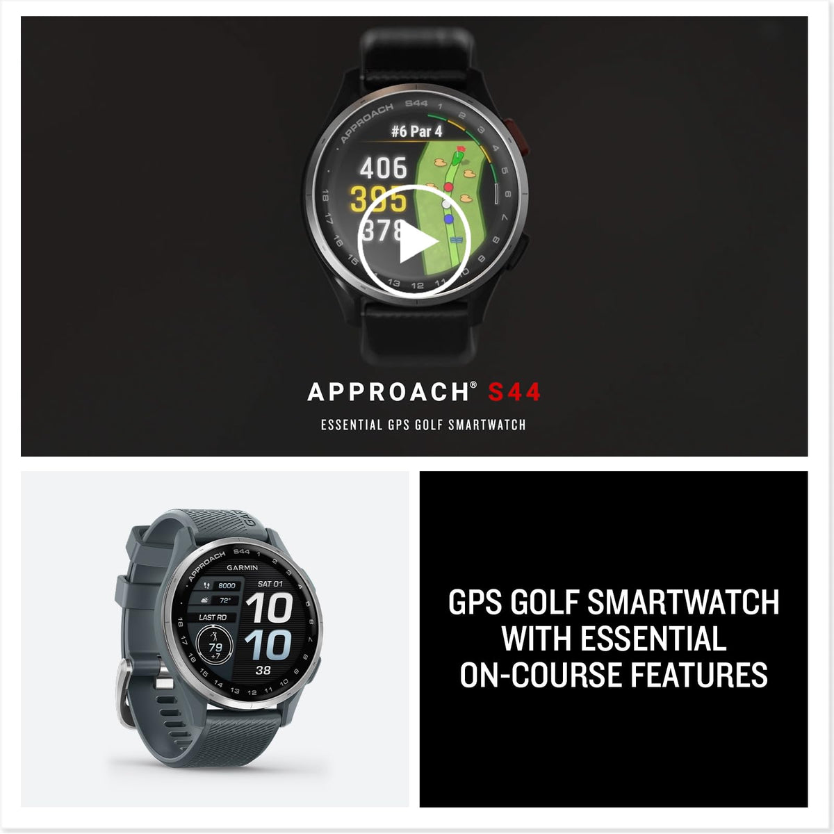 Golf GPS Smartwatch 43mm Black P9809