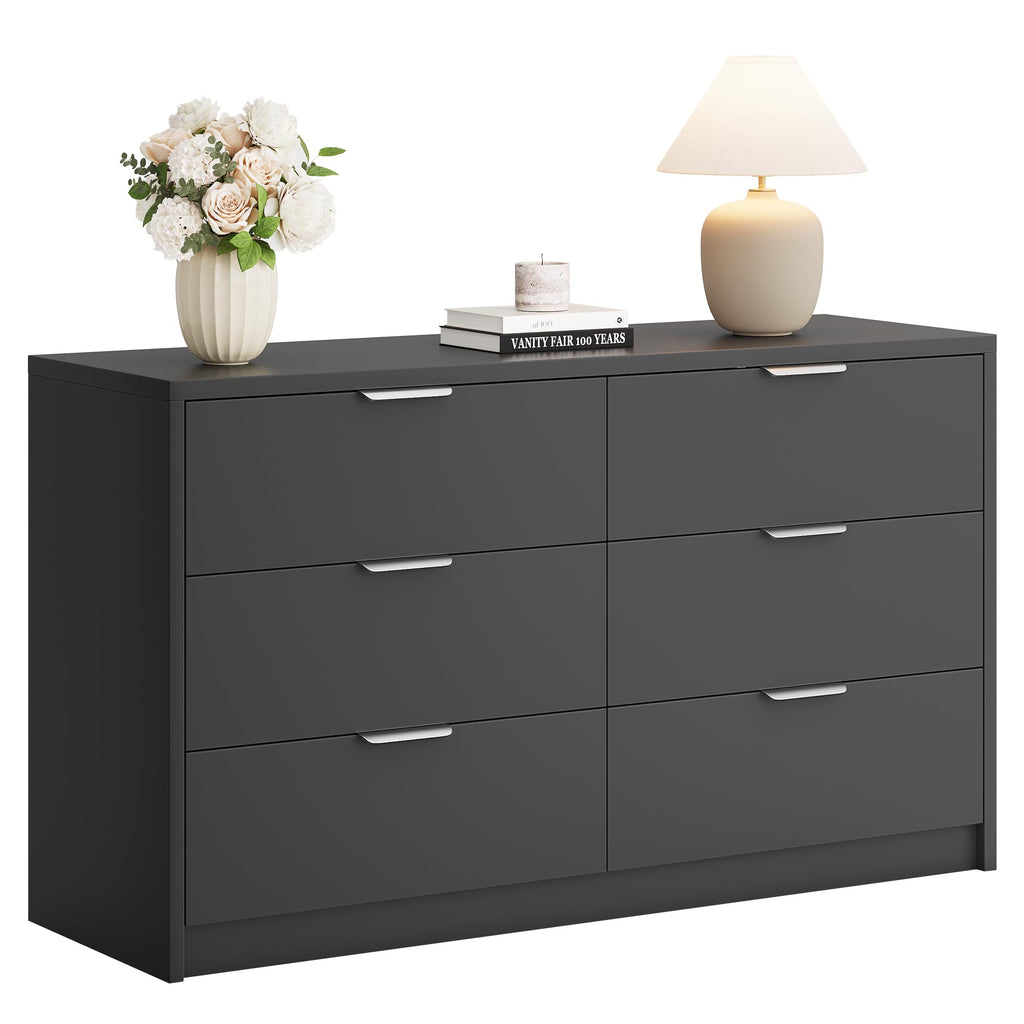 53" Wide 6 Drawer Wood Dresser T76260