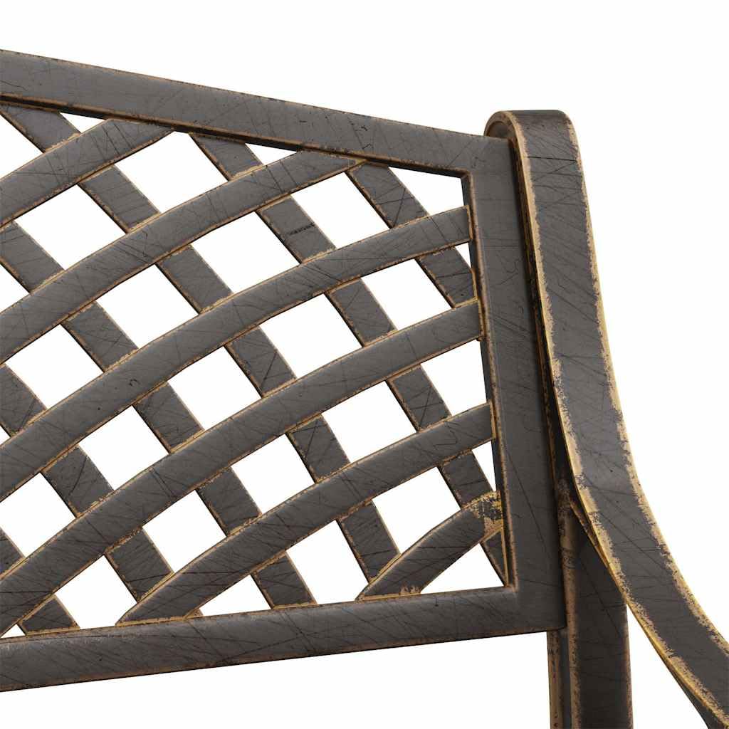 Cast Aluminum Patio Bench with Backrest I8750