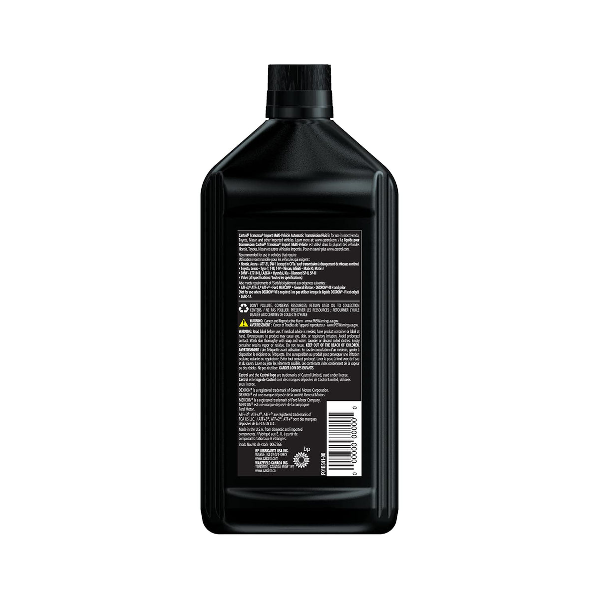 Automatic Transmission Fluid, 1 Quart, Pack of 6 W919953