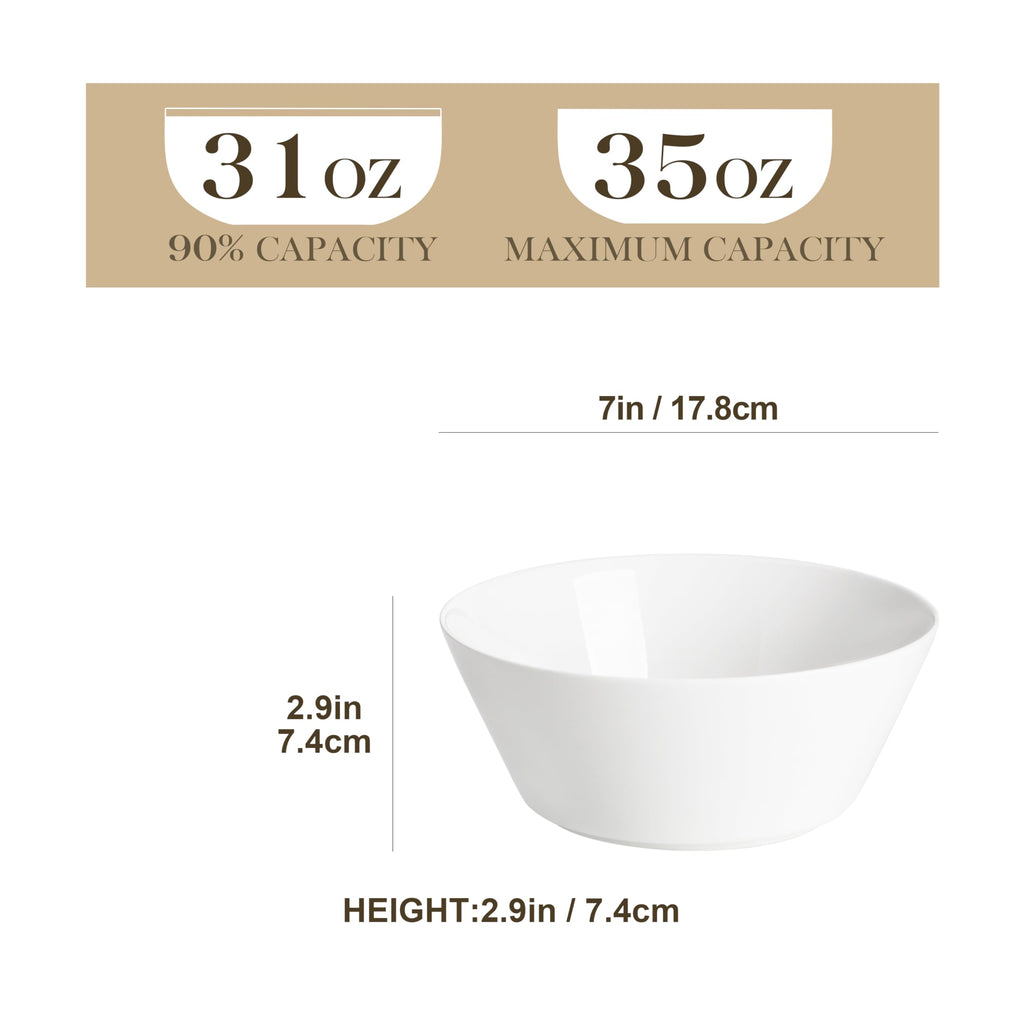35 OZ Soup Bowls Set of 4 and 24 OZ Cereal Bowls Set of 6 I201505