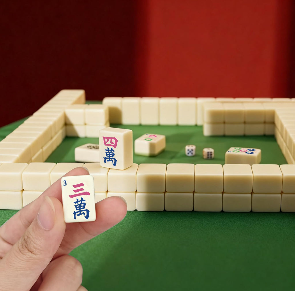 Mini Mahjong Set with 166 White Tiles Z1610