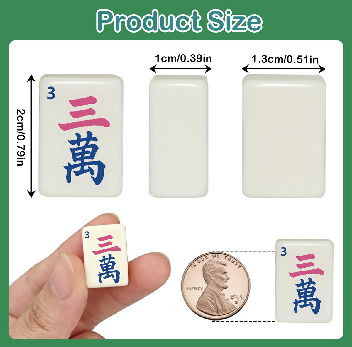 Mini Mahjong Set with 166 White Tiles Z1610