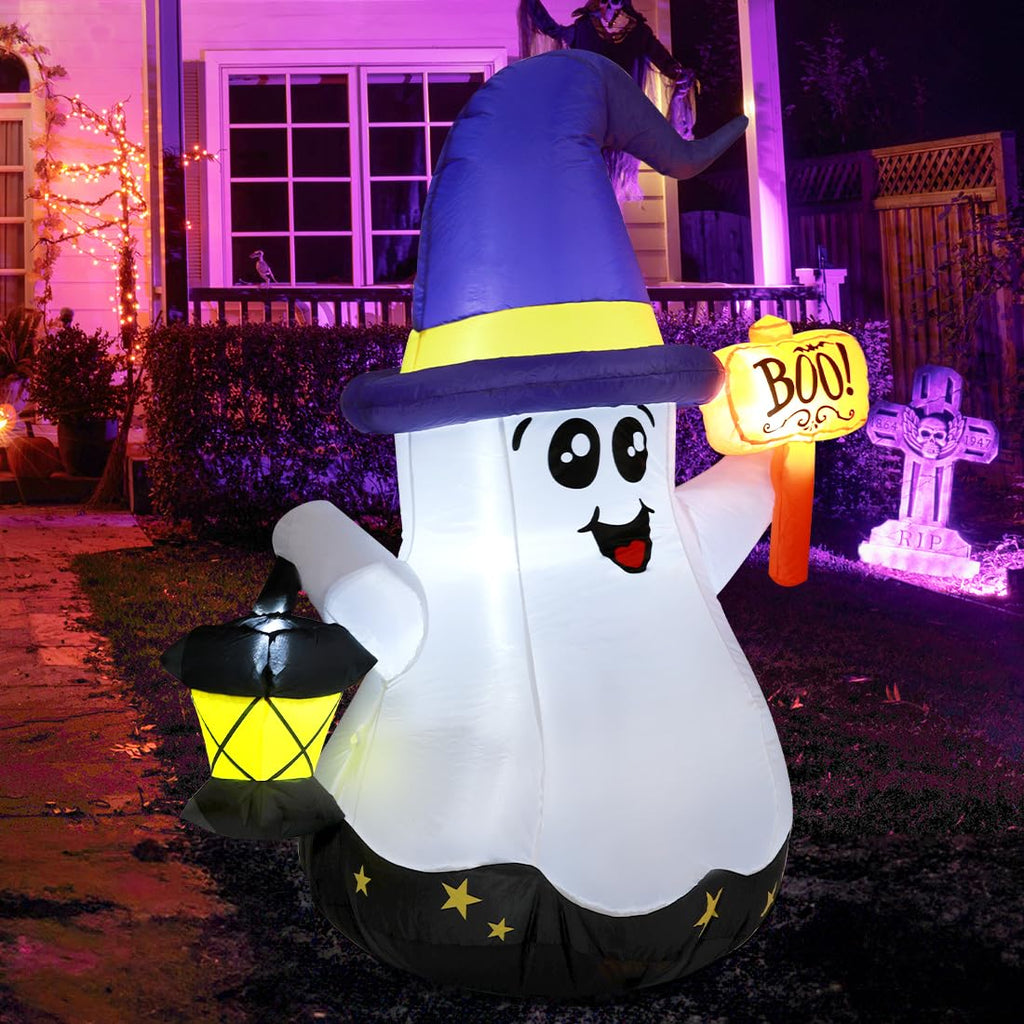 5 FT Halloween Inflatables Ghost with Built-in LEDs N8273