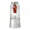 Glass Beverage Dispenser with Metal Stand M2595