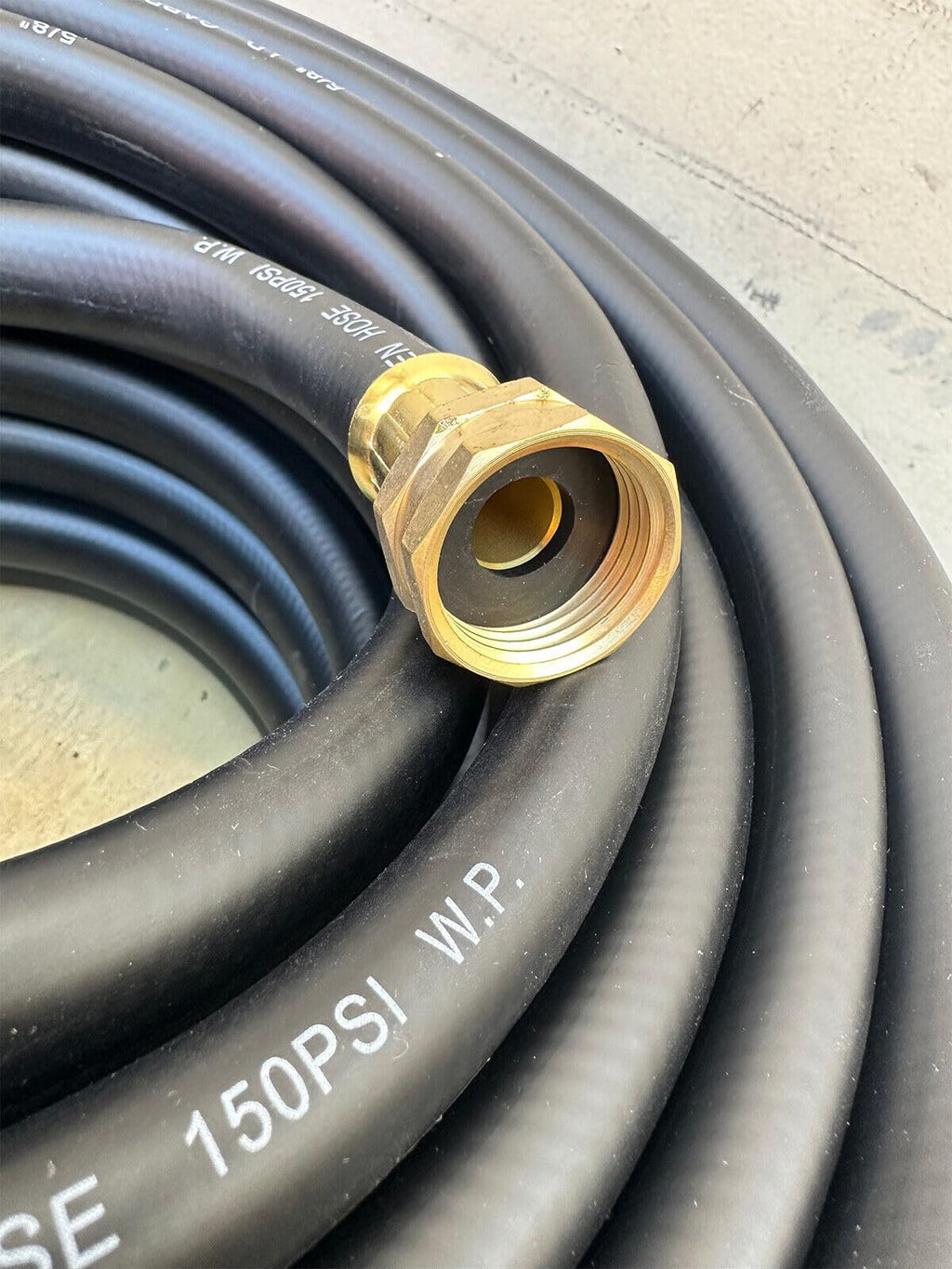 100 ft x 5/8" Black Rubber Garden Hose F24220