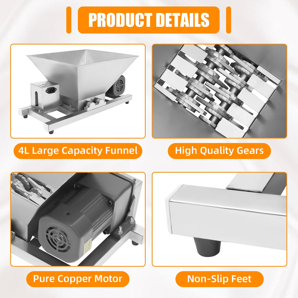 4L Stainless Steel Electric Fruit Crusher H343