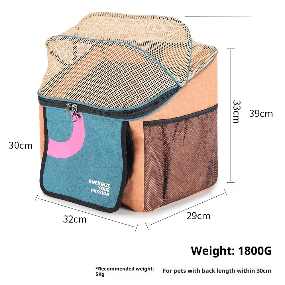 Expandable Soft-Sided Pet Bike Basket with Breathable Mesh Z93725