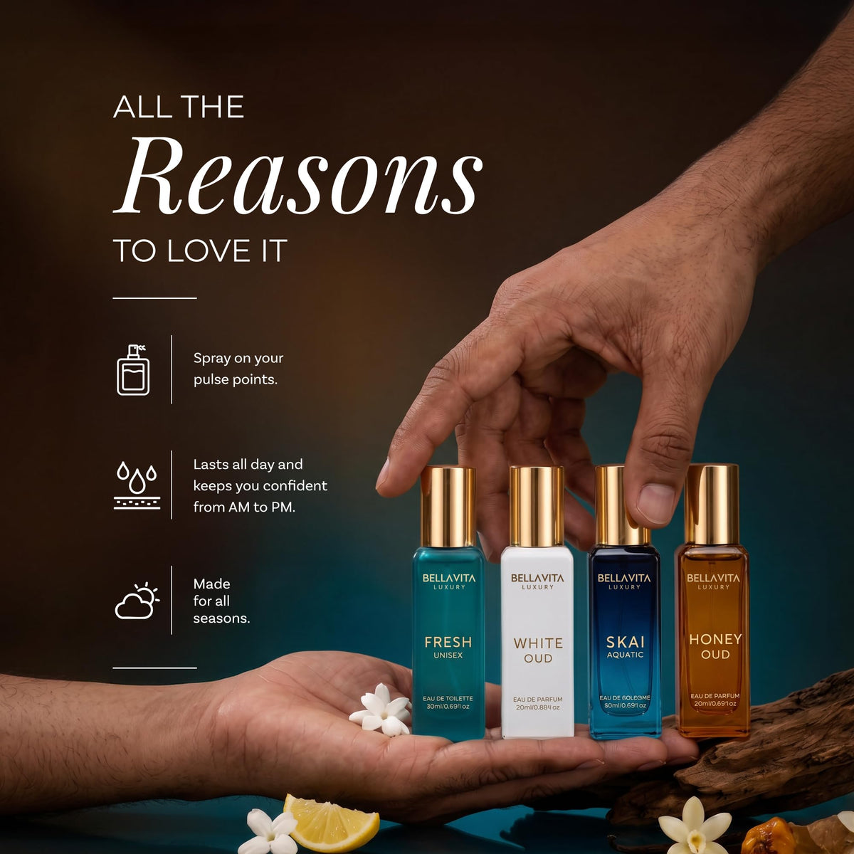 Unisex Perfume Gift Set with Honey & White Oud E122778