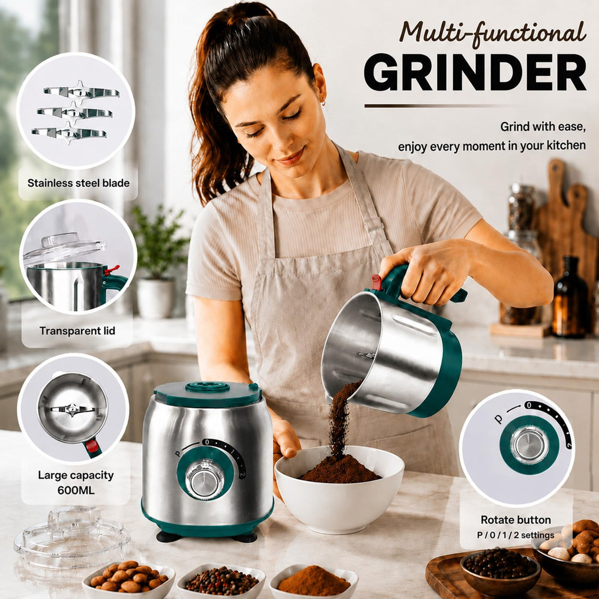 500W Electric Spice and Nut Grinder J145896
