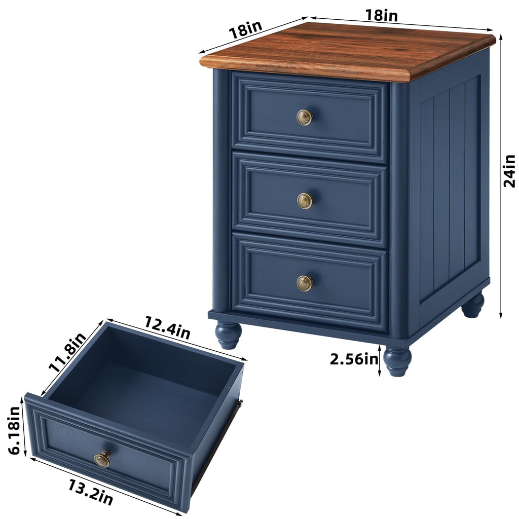18" Night Stand with 3 Drawers O531836