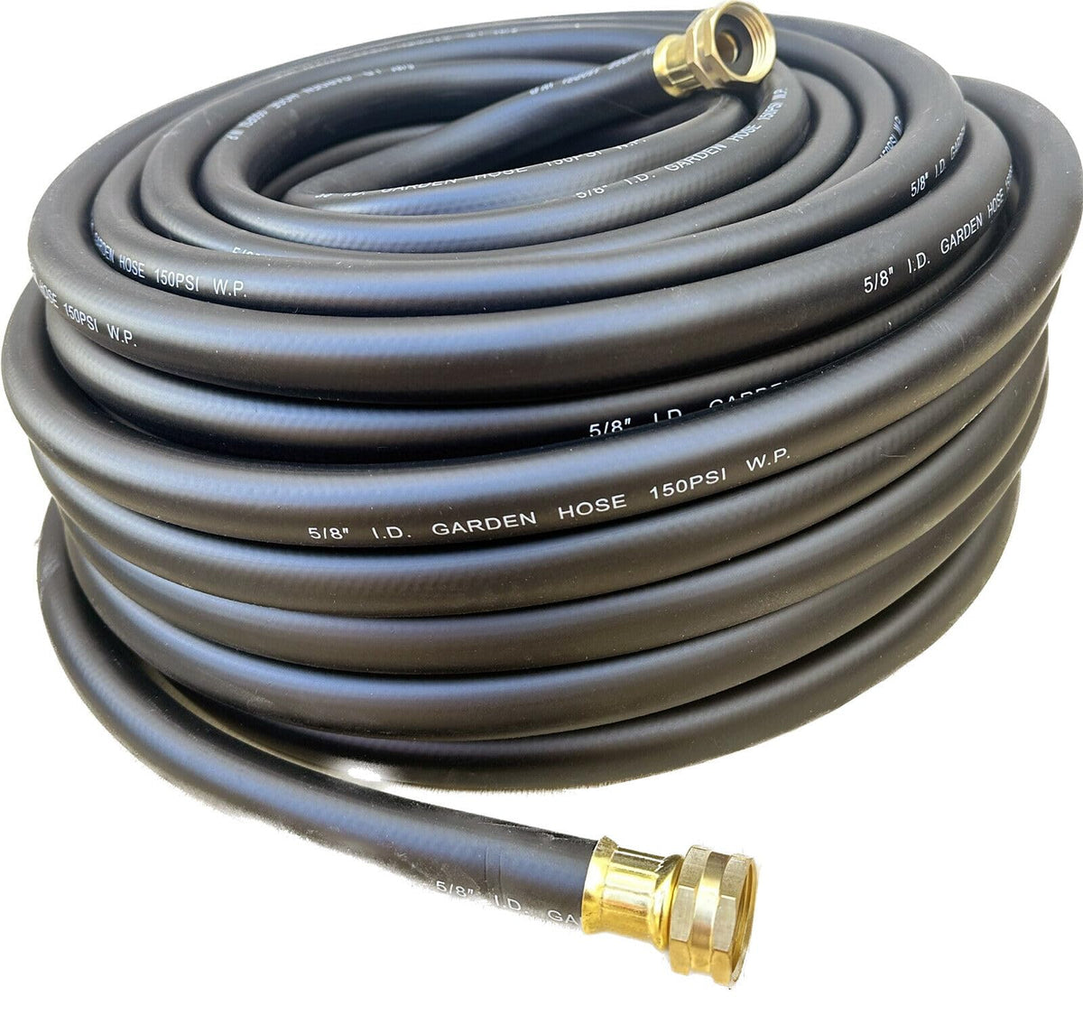 100 ft x 5/8" Black Rubber Garden Hose F24220