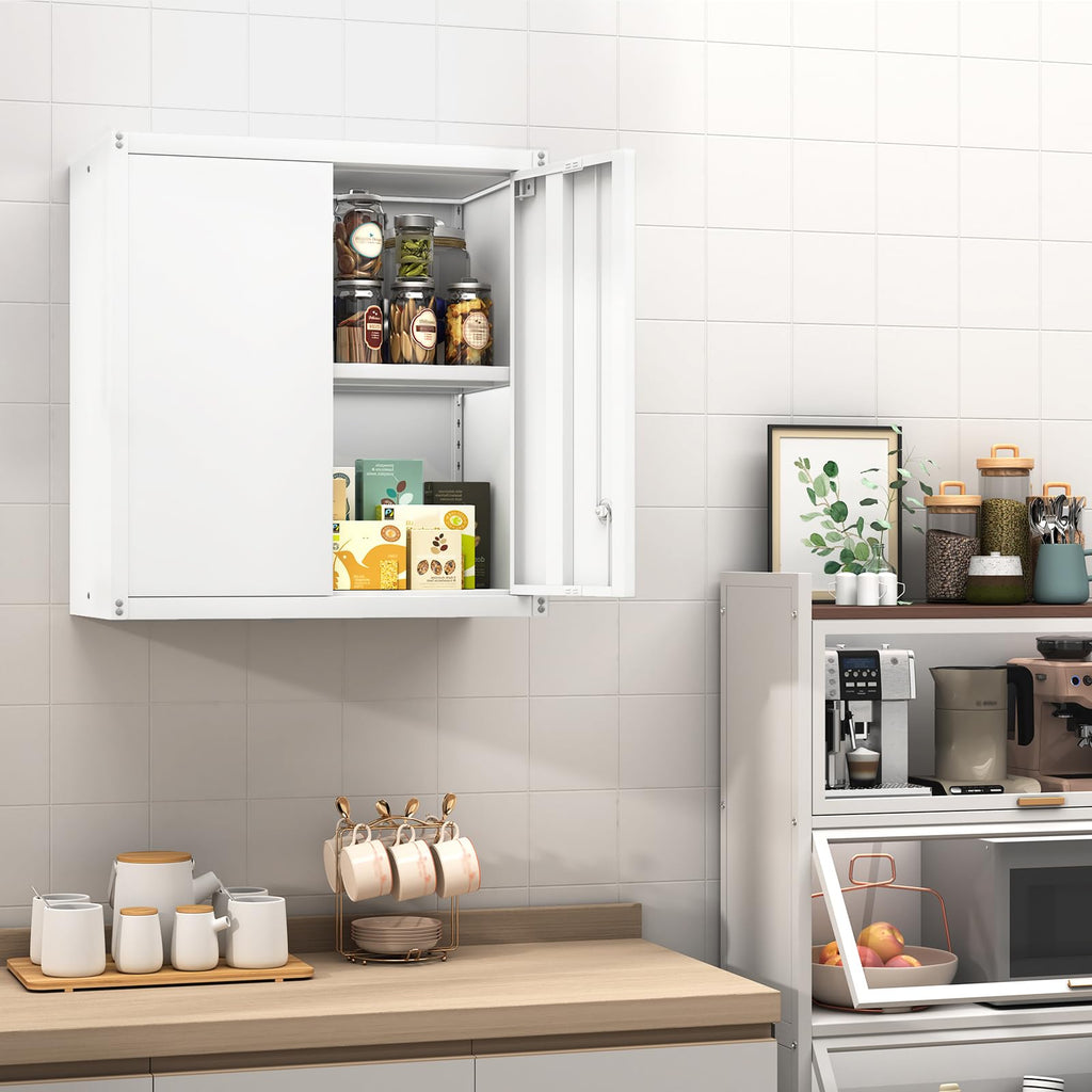 Metal Wall Mounted Storage Cabinet with Lock U187509