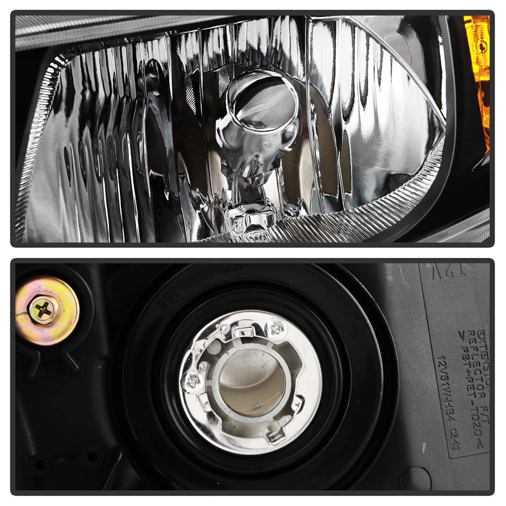Black Factory Style Headlights Headlamps Left+Right H7194