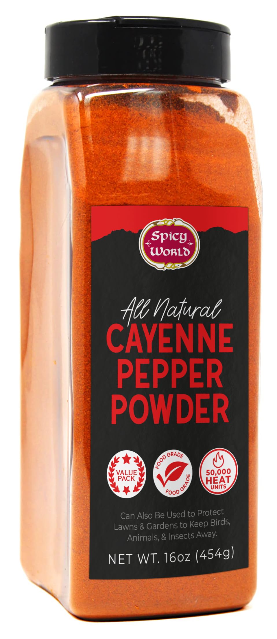Cayenne Pepper Powder 16oz Jar 50,000 SHU Gluten Free U700496