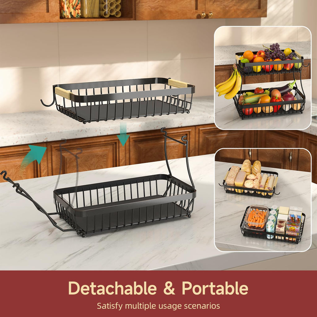 3-Tier Detachable Metal Fruit Basket V9766